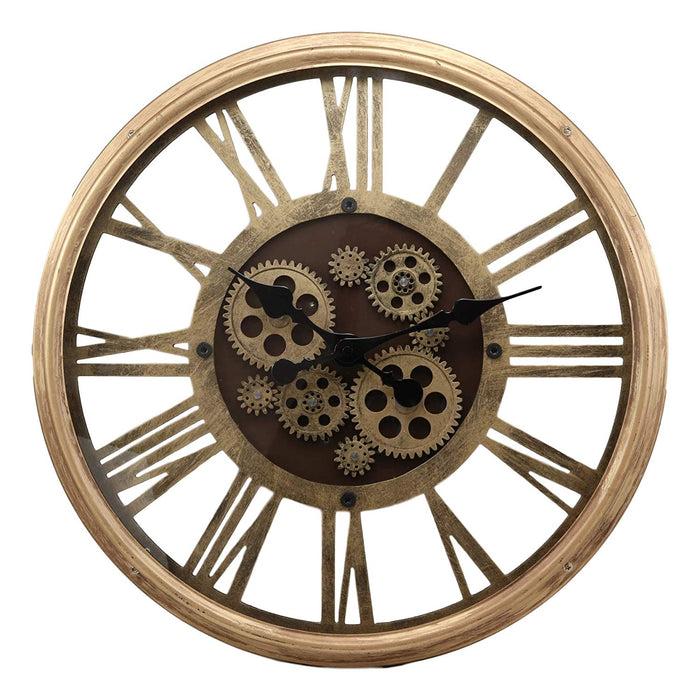 Ebros Gift Ebros Large Steampunk Mechanical Moving Gears Wall Clock Oversized Roman Numeral