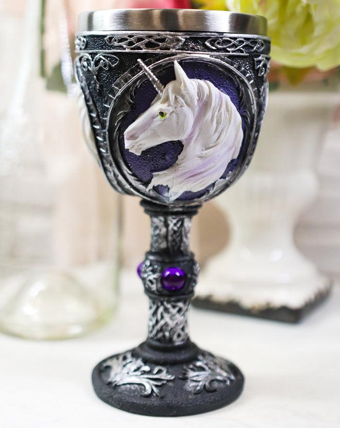 ebros gift Ebros Large Unicorn Wine Of Purity Goblet Chalice Cup Figurine 8oz Fantasy Decor