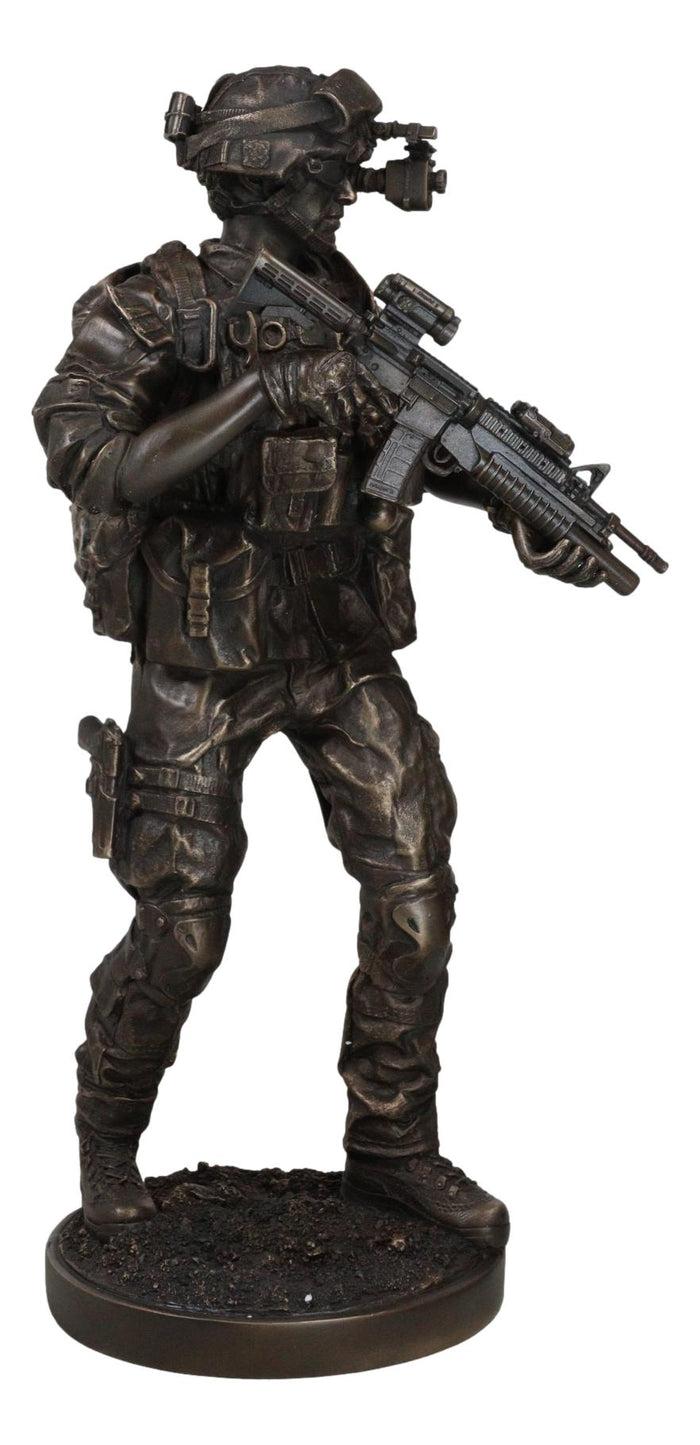 Ebros Gift Ebros Large US Military Special Operations Covert Night Mission Soldier Statue 12.5"H