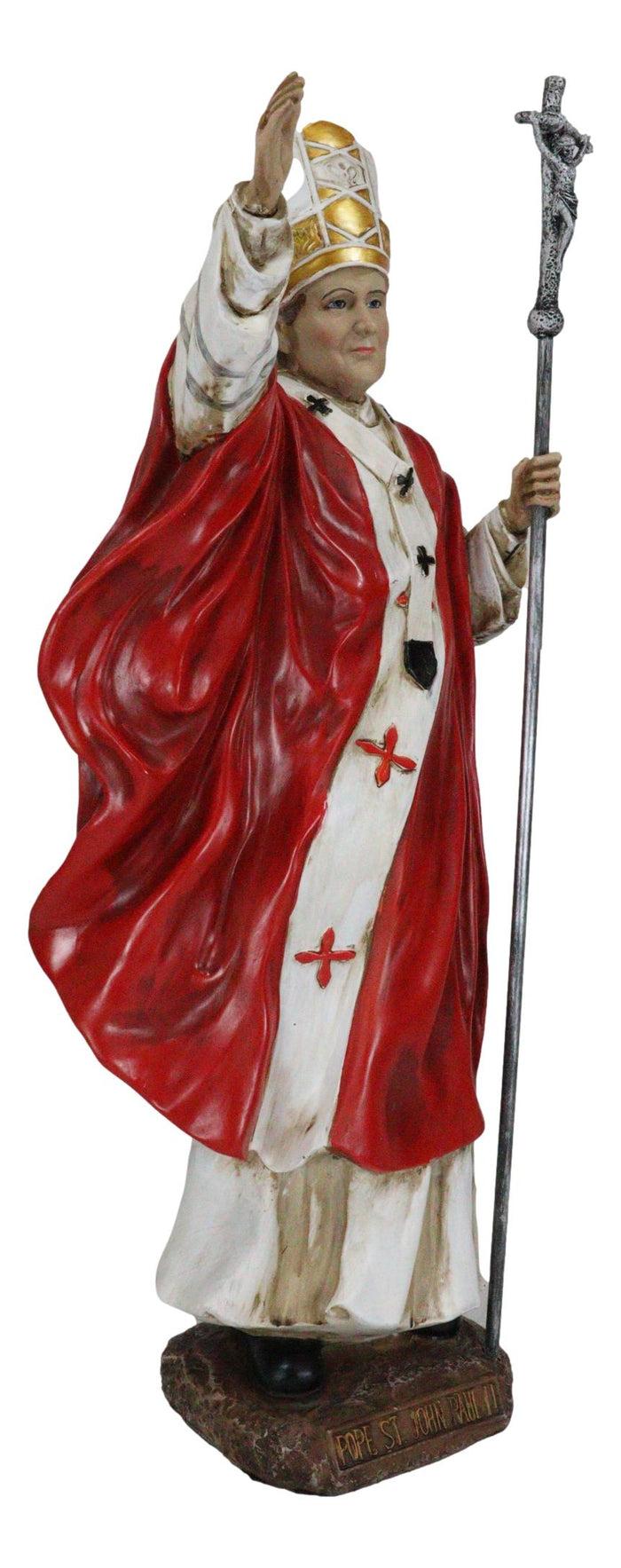Ebros Gift Ebros Large Venerable Pope John Paul II Holding The Cross Of Christ Statue