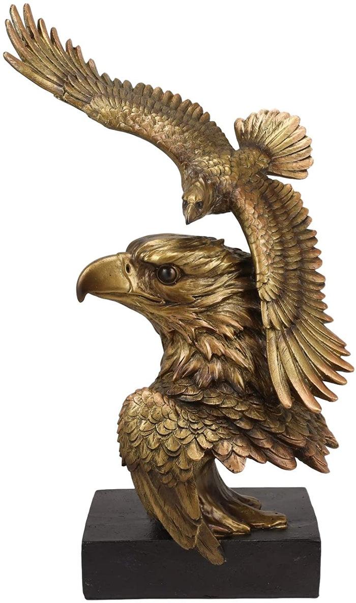 Ebros Gift Ebros Large Wings Of Liberty American Bald Eagle Head Bust Soaring Eagle Statue
