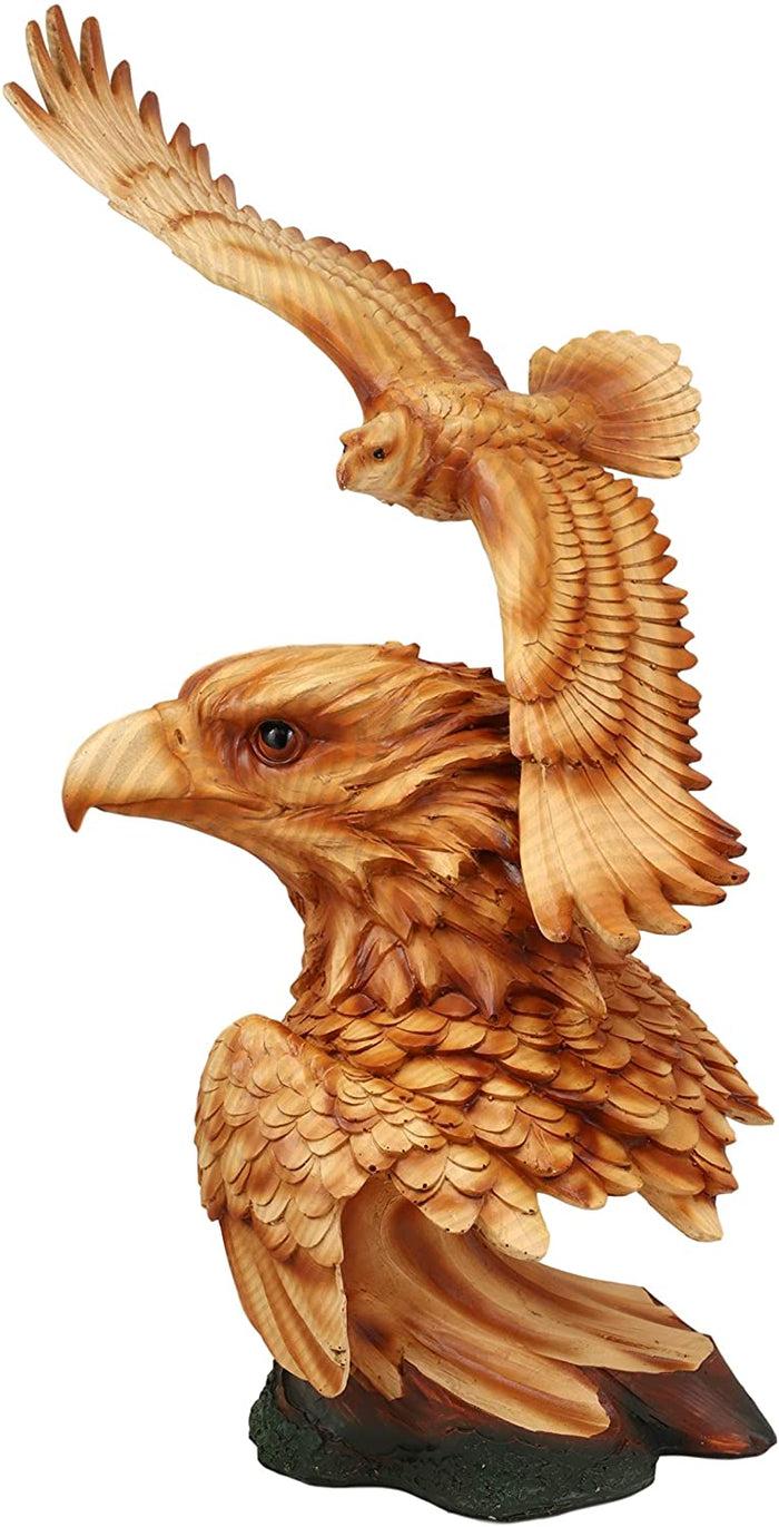 Ebros Gift Ebros Large Wings Of Liberty American Bald Eagle Head Bust Statue (Faux Wood)