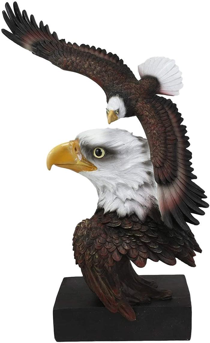 Ebros Gift Ebros Large Wings Of Liberty American Bald Eagle Head Bust Statue (Vivid Color)