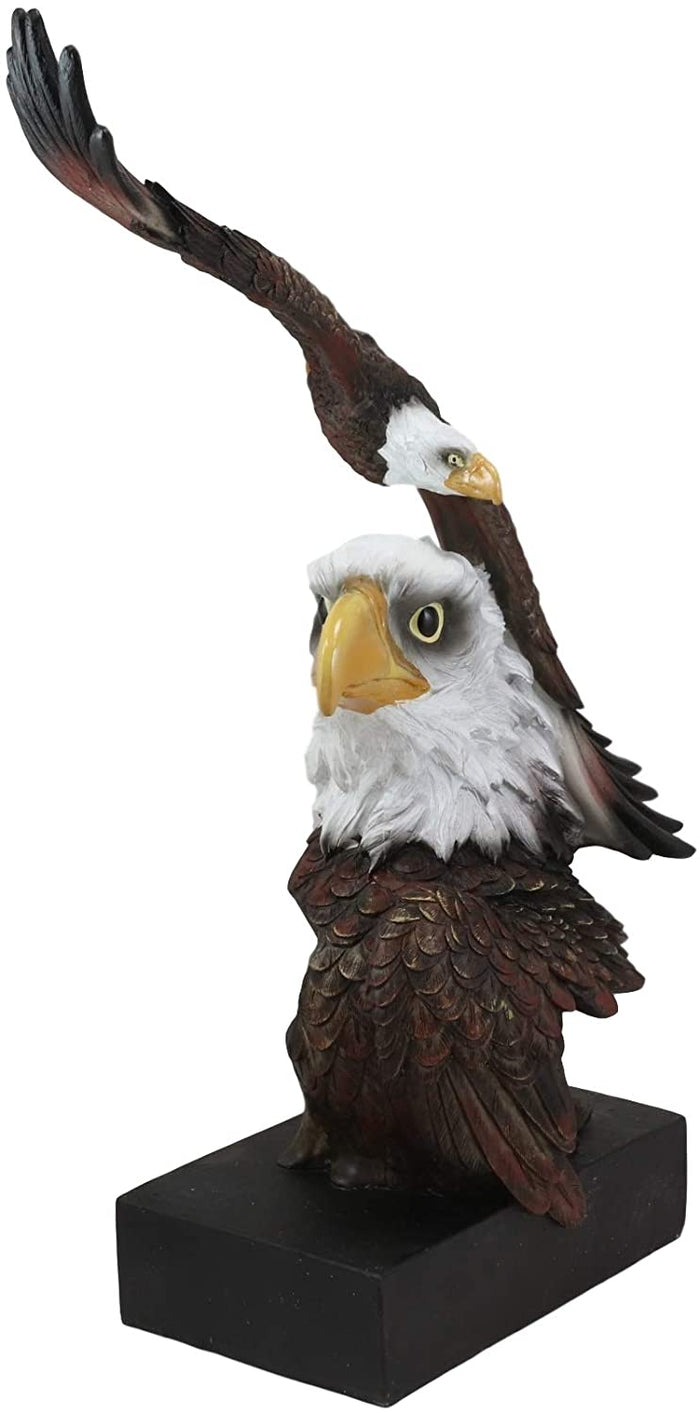 Ebros Gift Ebros Large Wings Of Liberty American Bald Eagle Head Bust Statue (Vivid Color)