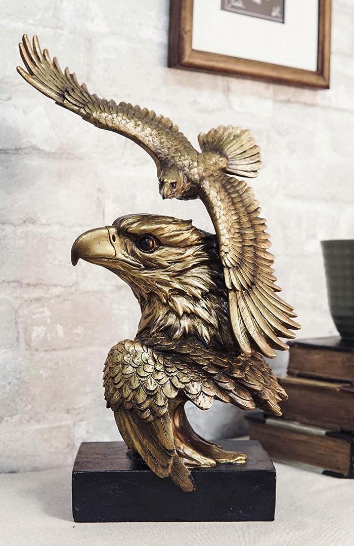 ebros gift Ebros Large Wings Of Liberty American Bald Eagle Head Bust Soaring Eagle Statue