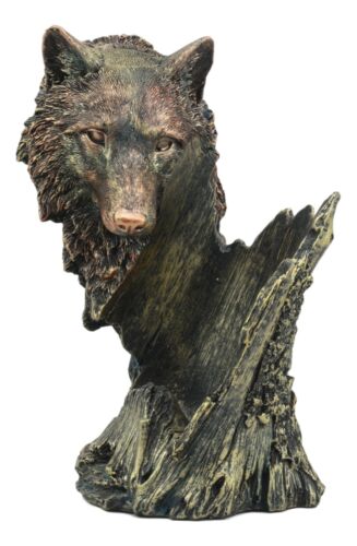 Ebros Gift Ebros Large Woodlands Gray Wolf Wine Holder Figurine 10"T Animal Spirit