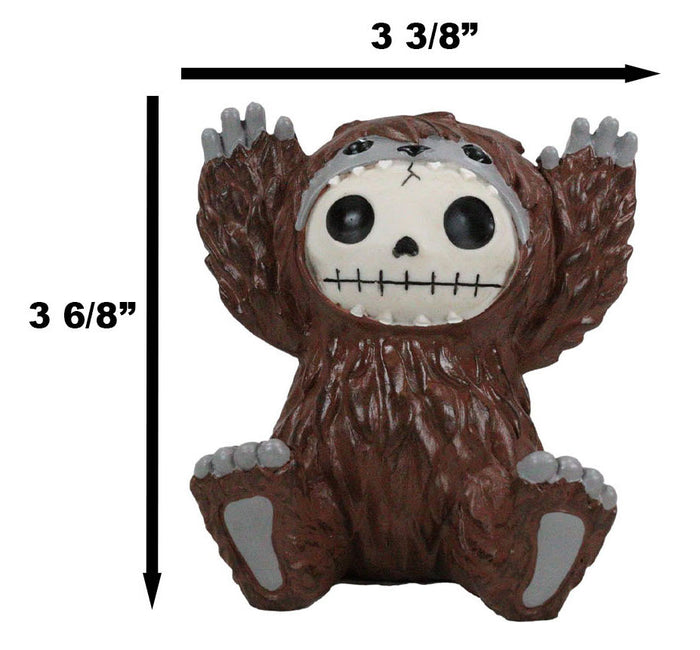 Ebros Gift Ebros Larger Furry Bones Man Or Ape Bigfoot Skeleton Monster Collectible Figurine 3.5" H Furrybones Mythical Legend Mountain Forest Dweller