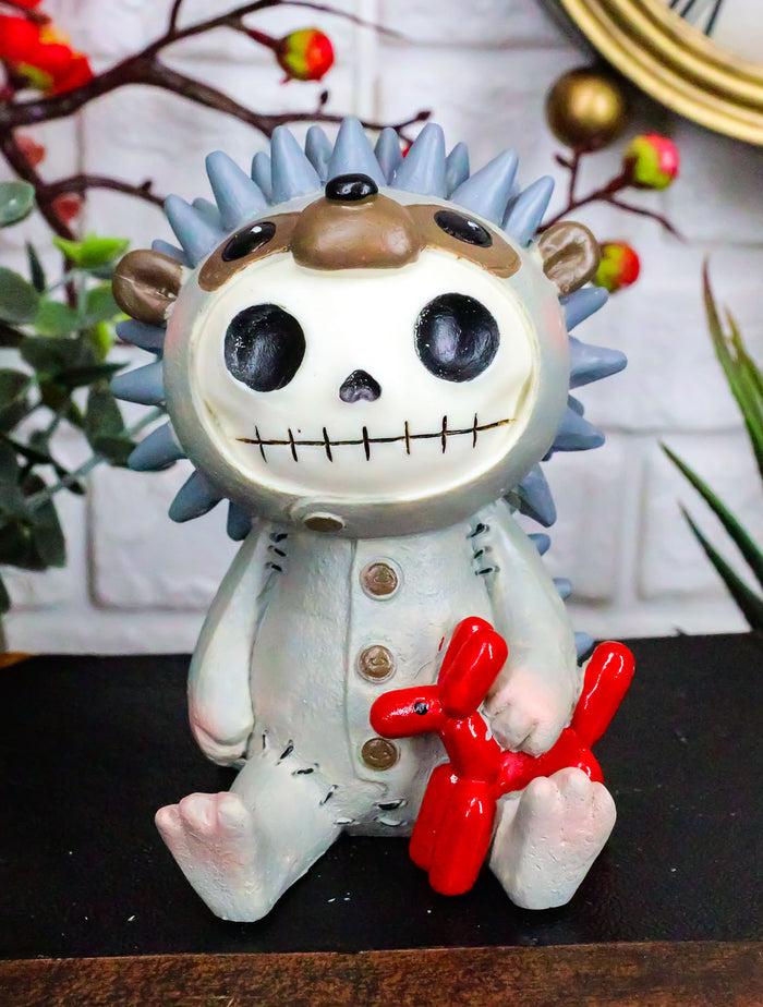 ebros gift Ebros Larger Furry Bones Pygmy Hedgehog Skeleton Monster Sit Up Ornament Figurine 3.75"Tall