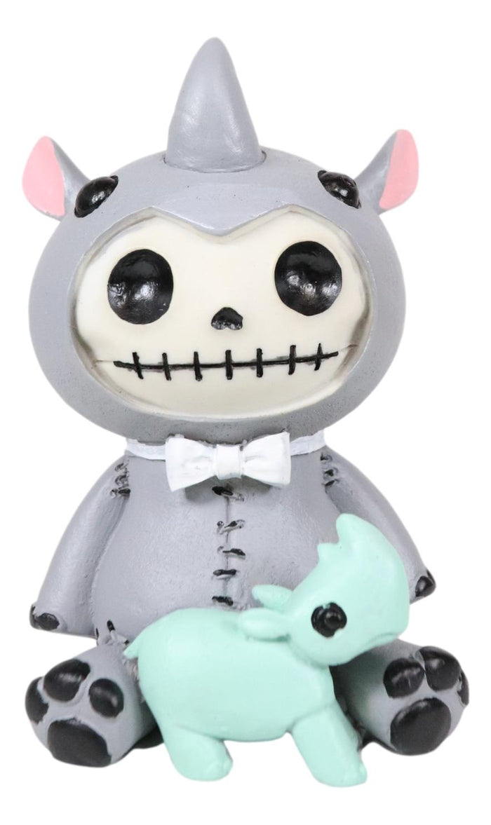 Ebros Gift Ebros Larger Furrybones Pachy Buster The Rhino Collector Skeleton Figurine