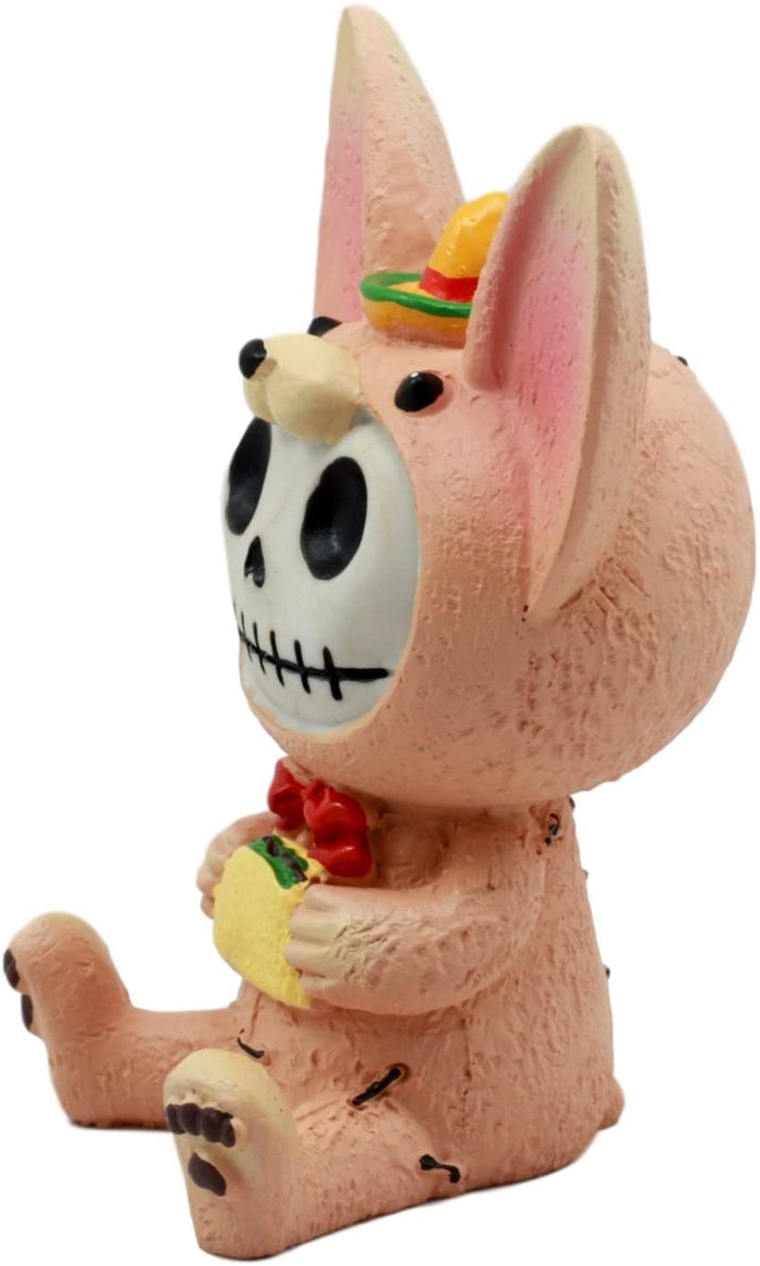 Ebros Gift Ebros Latin Chihuahua Taco Furrybones Figurine 3.5" H Skeleton Collectible