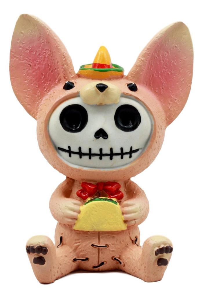 ebros gift Ebros Latin Chihuahua Taco Furrybones Figurine 3.5" H Skeleton Collectible