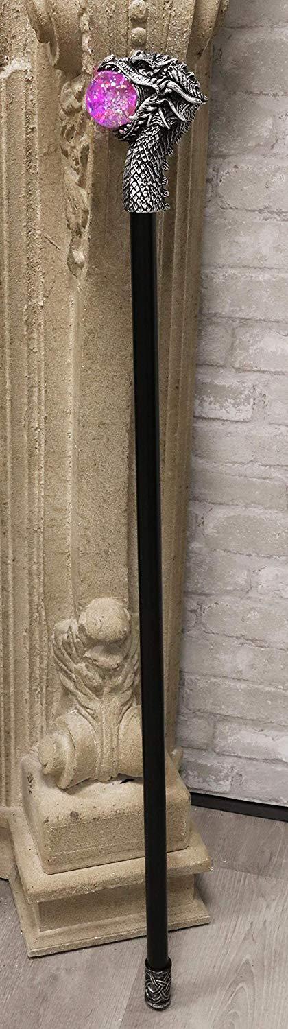 Ebros Gift Ebros Leviathan Dragon Color Changing LED Light Decorative Prop Walking Cane