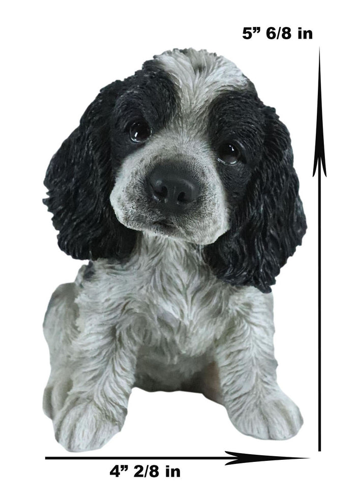 Ebros Gift Ebros Lifelike Pet Pal English Cocker Spaniel Dog Puppy Sitting Figurine 5.75"H