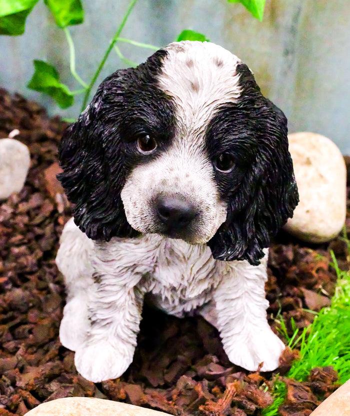 ebros gift Ebros Lifelike Pet Pal English Cocker Spaniel Dog Puppy Sitting Figurine 5.75"H