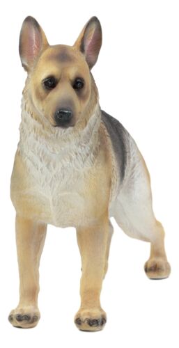 Ebros Gift Ebros Lifelike Realistic German Shepherd Dog Statue With Glass Eyes 8.25" Long Animal Decorative Figurine