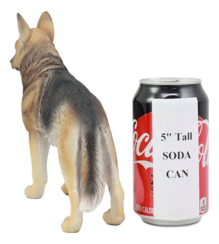 Ebros Gift Ebros Lifelike Realistic German Shepherd Dog Statue With Glass Eyes 8.25" Long Animal Decorative Figurine