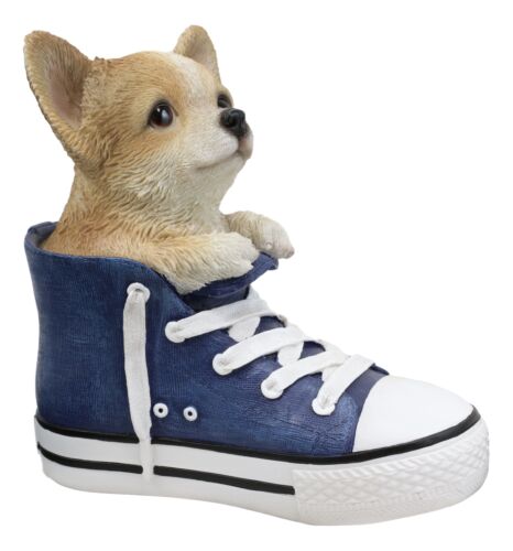 Ebros Gift Ebros Lifelike Taco Chihuahua Puppy Dog In Sneaker Shoe Figurine 6.75"H