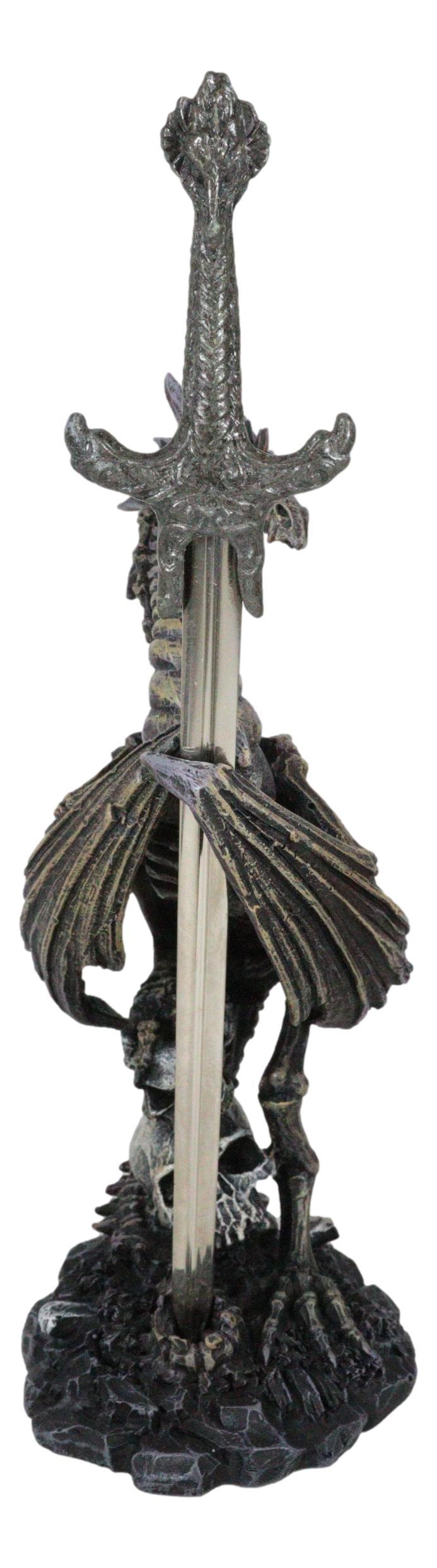 Ebros Gift Ebros Litche Blade Ruth Thompson Skeleton Dragon Statue With Letter Opener Knife Decor