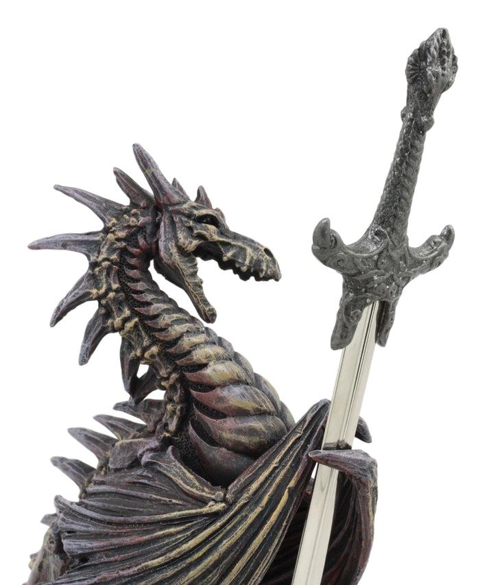 Ebros Gift Ebros Litche Blade Ruth Thompson Skeleton Dragon Statue With Letter Opener Knife Decor