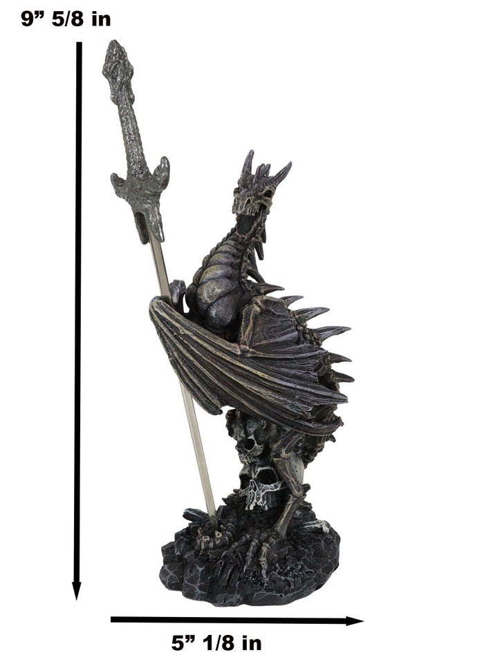Ebros Gift Ebros Litche Blade Ruth Thompson Skeleton Dragon Statue With Letter Opener Knife Decor