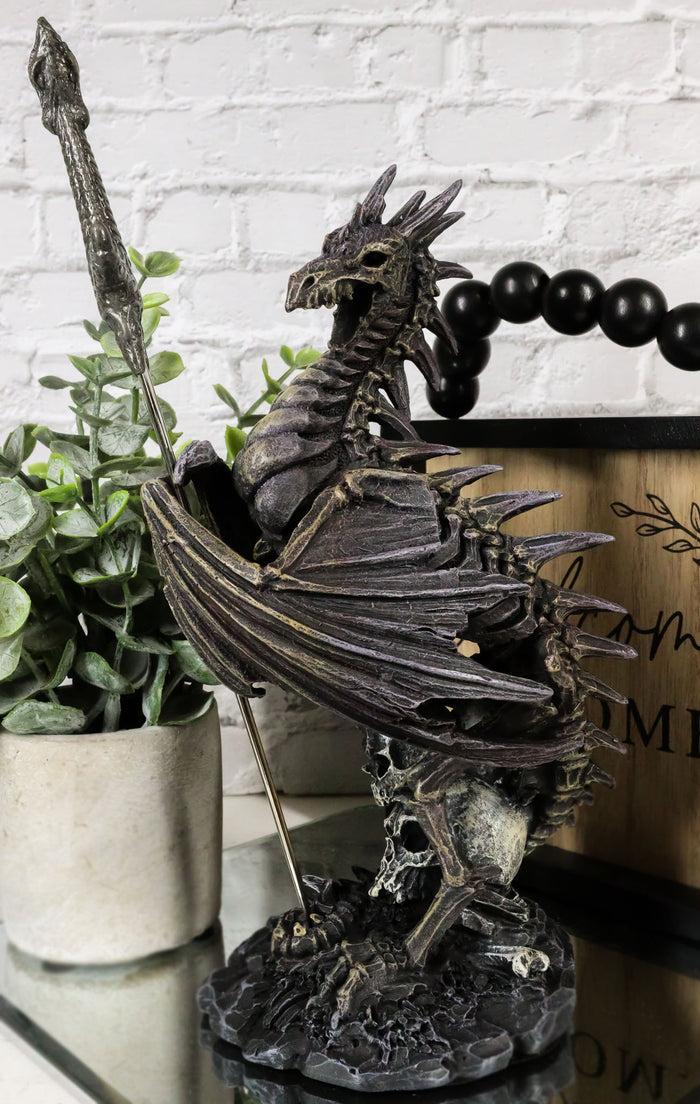 ebros gift Ebros Litche Blade Ruth Thompson Skeleton Dragon Statue With Letter Opener Knife Decor
