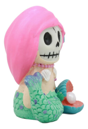Ebros Gift Ebros Little Mermaid Furrybones Figurine Small 2.75 Inch Tall Furry Bones Skeleton Decor Statue