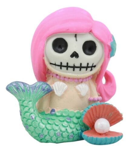 ebros gift Ebros Little Mermaid Furrybones Figurine Small 2.75 Inch Tall Furry Bones Skeleton Decor Statue