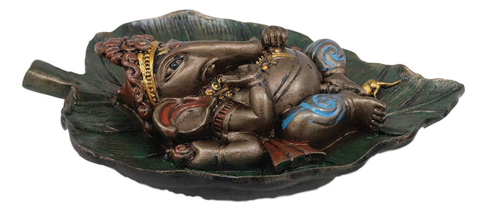 Ebros Gift Ebros Lord Ganesha On Peepal Banyan Leaf Vastu Statue Supreme Hindu God Of Success