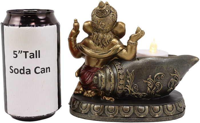 Ebros Gift Ebros Lord God Ganesha With Modaka Bowl Of Sweets Votive Candle Holder Figurine