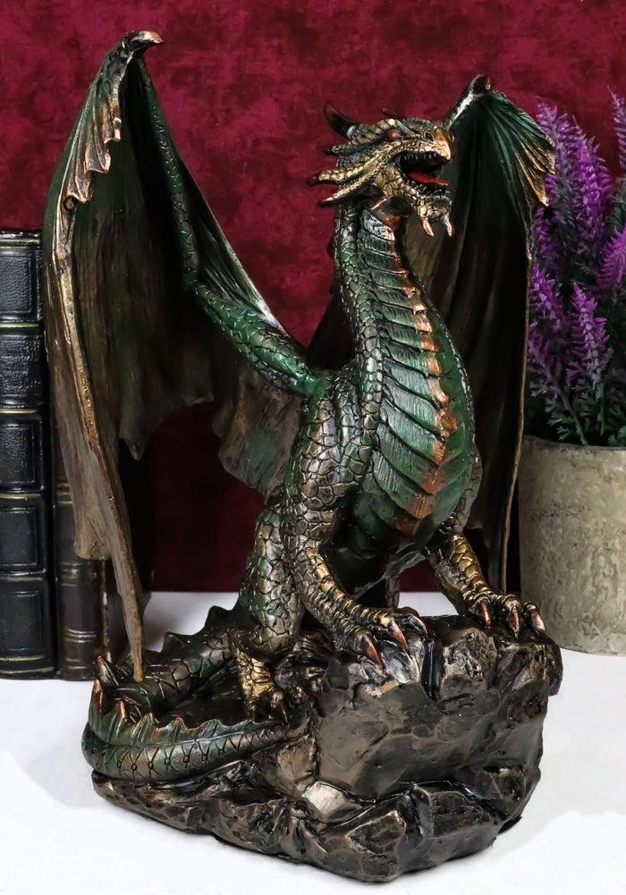 ebros gift Ebros Lord of The Skies Roaring Rust Fire Dragon Figurine 9" H Mythical Fantasy