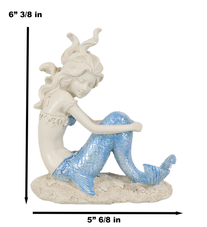 Ebros Gift Ebros Lovesick Mermaid Sitting On Ocean Floor Statue 6.5" Tall Mermaid Figurine