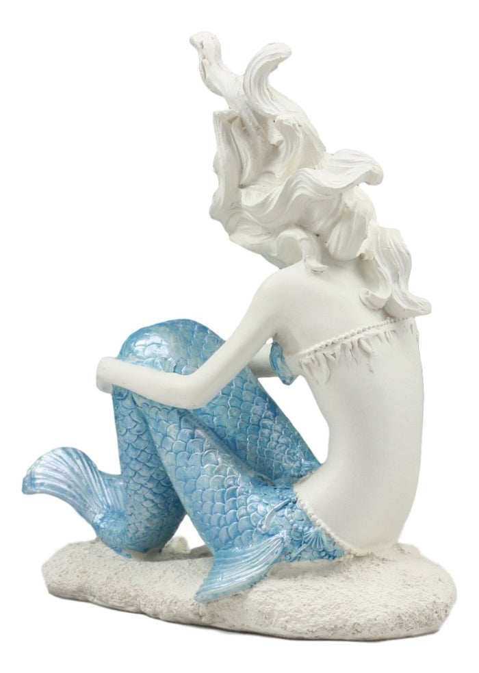 Ebros Gift Ebros Lovesick Mermaid Sitting On Ocean Floor Statue 6.5" Tall Mermaid Figurine