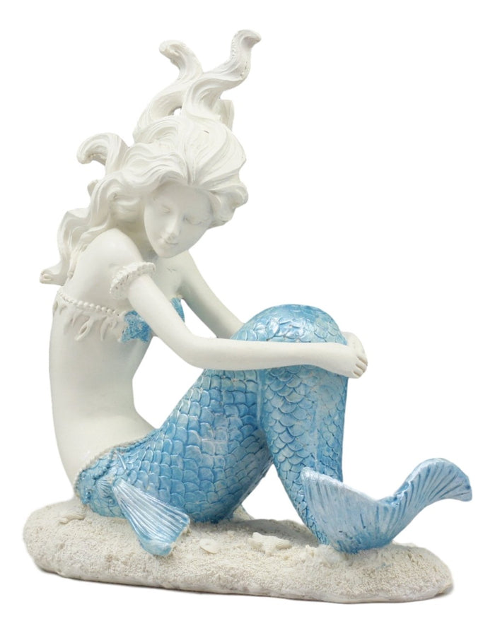 Ebros Gift Ebros Lovesick Mermaid Sitting On Ocean Floor Statue 6.5" Tall Mermaid Figurine