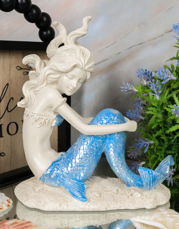 ebros gift Ebros Lovesick Mermaid Sitting On Ocean Floor Statue 6.5" Tall Mermaid Figurine