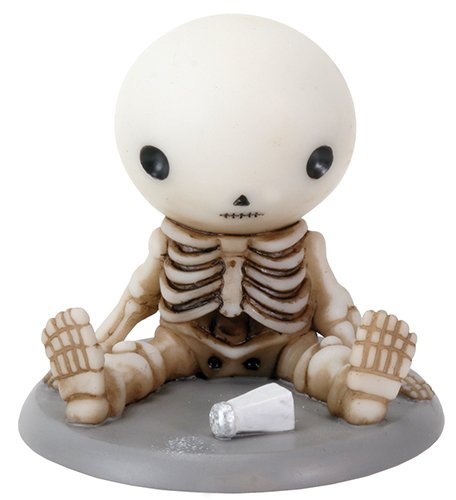 Ebros Gift Ebros Lucky Spills Salt Collectible Figurine 2.5" Tall Skeleton Boy Statue