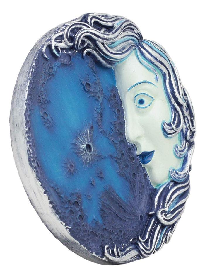 Ebros Gift Ebros Luna Selene Moon Goddess Decor Wall Plaque 5.25" Diameter Wiccan Wicca Art Decorative Sculpture By Oberon Zell