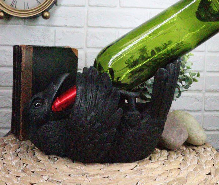 ebros gift Ebros Macabre Potion Raven Crow Mystical Wine Bottle Holder Figurine