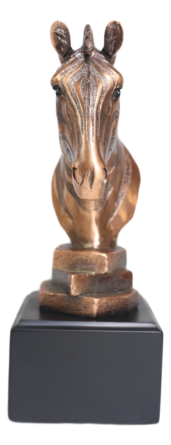 Ebros Gift Ebros Madagascar Safari Zebra Horse Bust Statue In Bronze Electroplated Finish