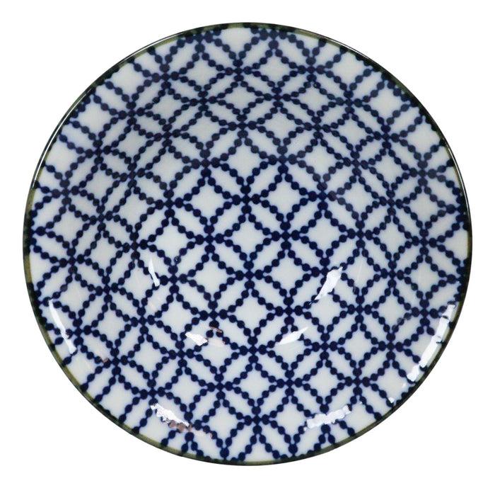 Ebros Gift Ebros Made In Japan 4 Piece Geometry Ceramic Dining Rice Meal Soup Bowls 5.5"Diameter