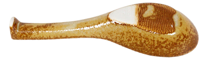 Ebros Gift Ebros Made In Japan Ceramic Glossy Speckled Brown Spoons W/ Ladle Hook Set Of 6