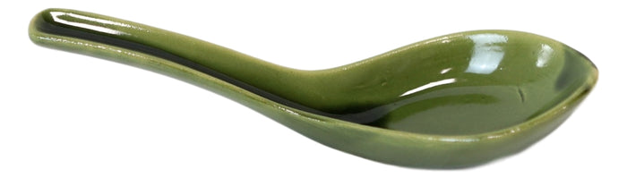 Ebros Gift Ebros Made In Japan Modern Glazed Ceramic Shades Of Green Soup Spoons Set Of 6