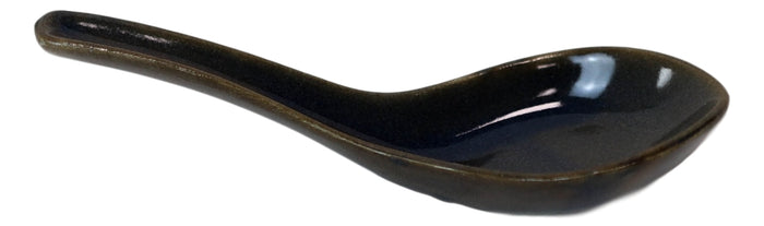 Ebros Gift Ebros Made In Japan Modern Sleek Glazed Ceramic Mocha Brown Soup Spoons Set Of 6