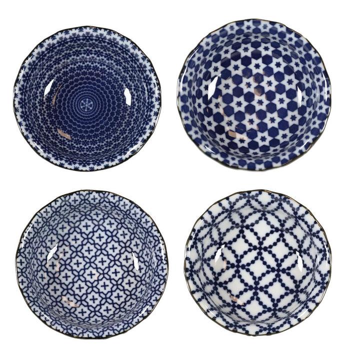 Ebros Gift Ebros Made In Japan Multi Pattern Ceramic Sauce Appetizer Dipping Bowl Set Serves 4