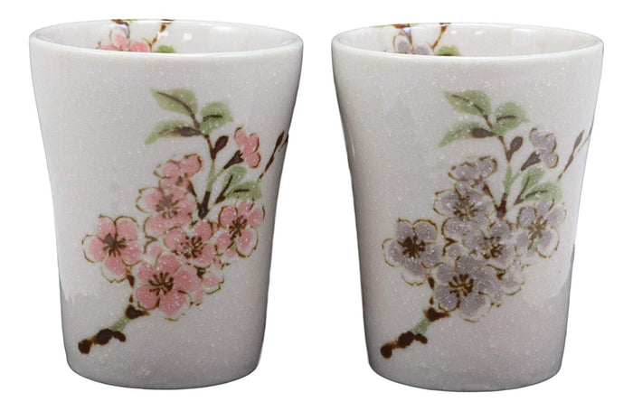 Ebros Gift Ebros Made In Japan Vintage Victorian Style Colorful Floral Spring Blossoms Porcelain 10oz Cups With Flared Top Set Of 2 For Coffee Tea Drink Cup Asian Fusion Decorative Kitchen Home Gift Sets