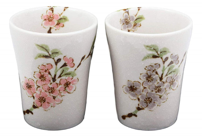 Ebros Gift Ebros Made In Japan Vintage Victorian Style Colorful Floral Spring Blossoms Porcelain 10oz Cups With Flared Top Set Of 2 For Coffee Tea Drink Cup Asian Fusion Decorative Kitchen Home Gift Sets