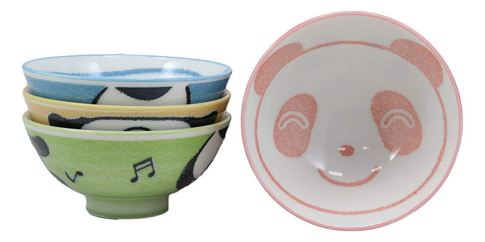Ebros Gift Ebros Made In Japan Whimsical Giant Panda In Pastel Colors Porcelain Bowls 4 Piece Set