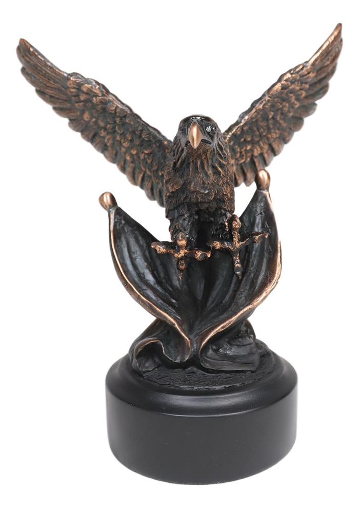 Ebros Gift Ebros Majestic Wings Of Glory Bald Eagle Swooping On American Flag Statue