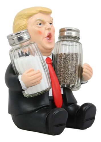 Ebros Gift Ebros Make Flavor Great Again US President Trump Salt & Pepper Shakers Holder