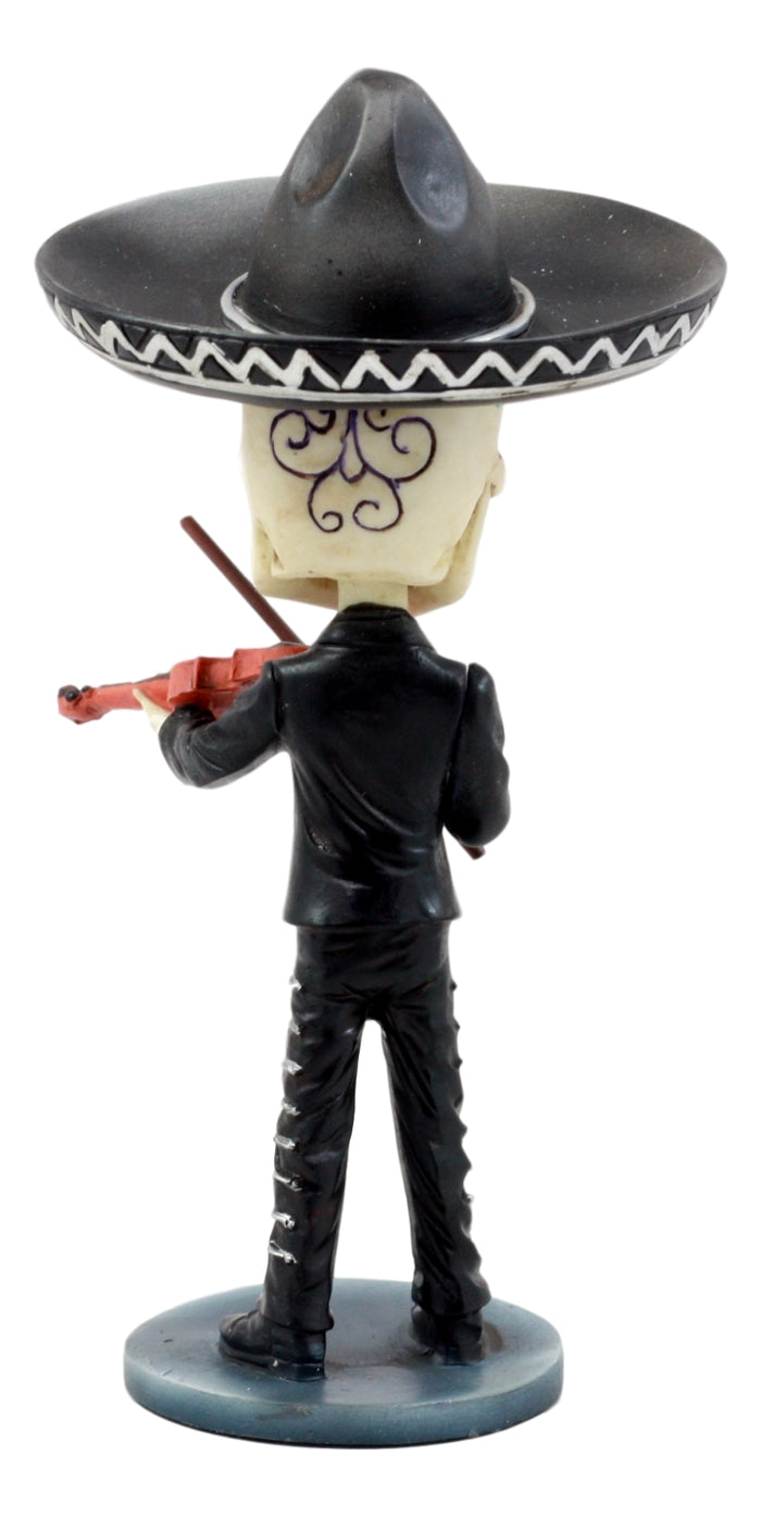 Ebros Gift Ebros Mariachi Violin Player Bobblehead Figurine Day Of The Dead 6.5"H Figurine