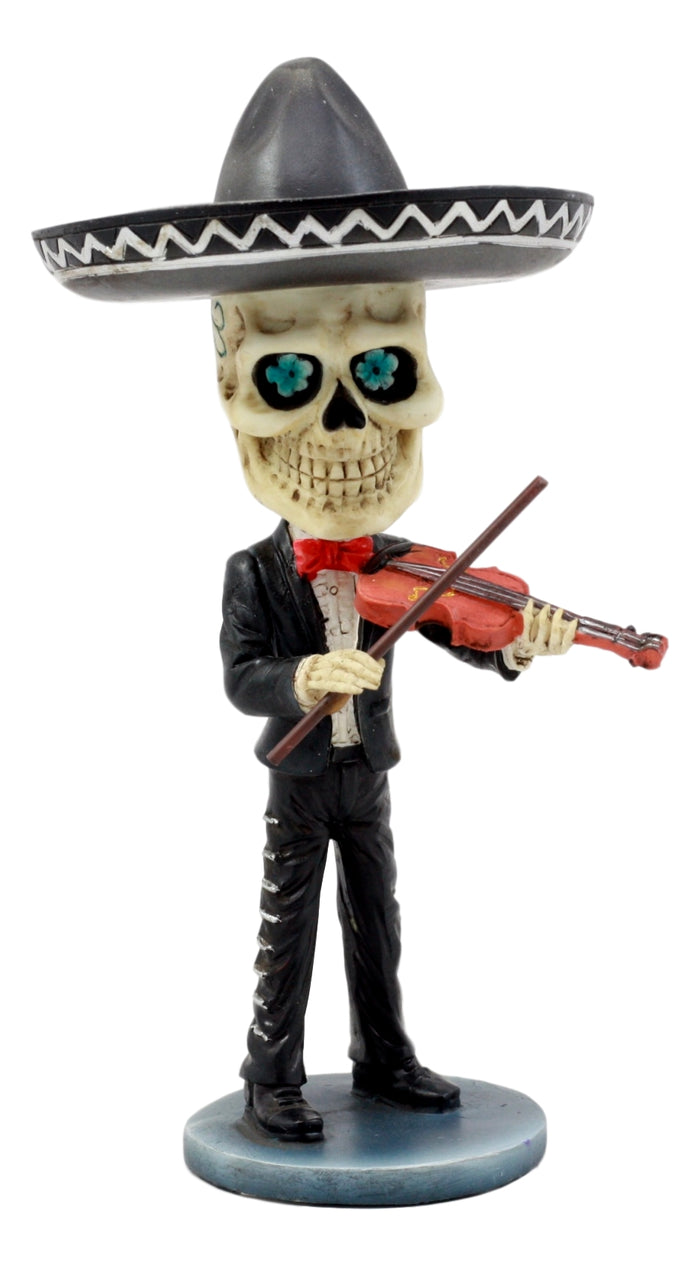 ebros gift Ebros Mariachi Violin Player Bobblehead Figurine Day Of The Dead 6.5"H Figurine